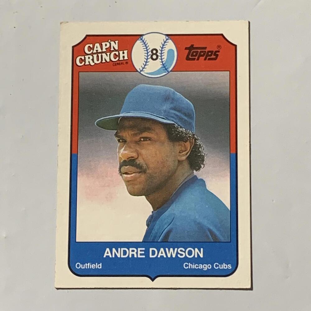 1989 Topps Cap'n Crunch Andre‎ Dawson Chicago Cubs Baseball Card #8
